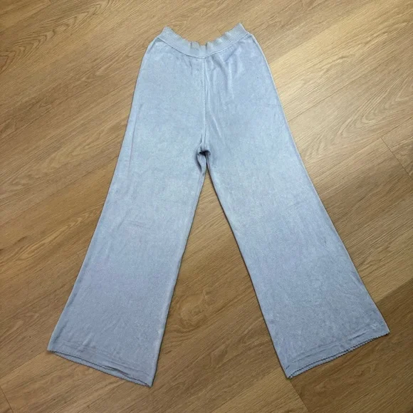 ALAÏA Baby Blue Viscose Pants – Made in Italy